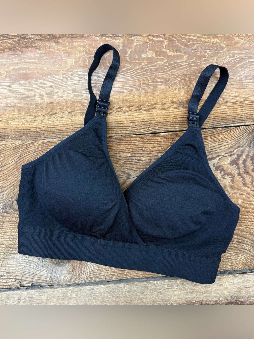 Everyday Black Seamless Nursing Bra